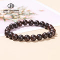 Natural Wood Black Sandalwood Buddhist Buddha Wood Prayer Beaded Knot Black Ebony Unisex Men Bracelets & Bangles