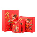 Red  Printing Paper Carrier Bag Famous Brand Christmas Gift Packaging Shopping Bag