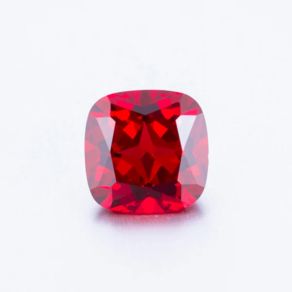 Handmade Pigeon Blood Red Ruby Gemstone Precious Loose Cushion Cut Stone Heat Treated