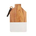 Wood and Marble Cutting Board for Kitchen Charcuterie Cheese Bread Serving Board