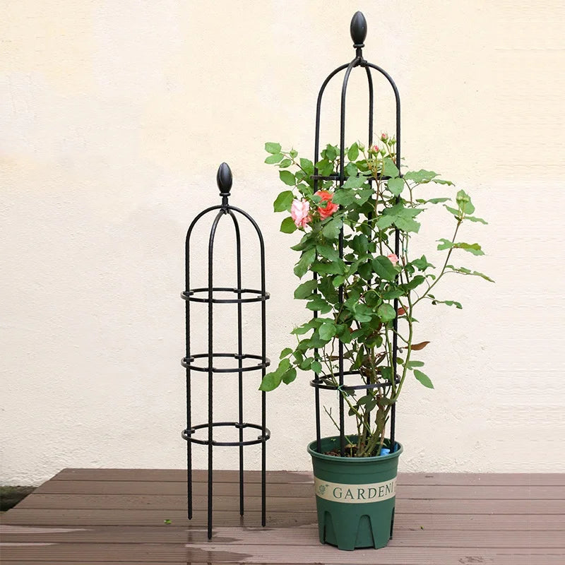 59 Inches Garden Metal Decorative Small Potted Plant Cucumber Trellis for Climbing Plants