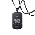 Serenity Prayer Christian Jewelry Stainless Steel Dog Pendant Inspirational Letter Necklace