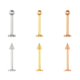 G23 Titanium Labret Lip Earrings Men Tragus Snug Daith Earring Ball Conch Helix Cone Labret Not Allergic Piercing Jewelry Women