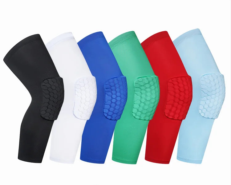 Wholesale Anti-Slip EVA Honeycomb Gym Running Hinge Knee Brace Compression Volleyball Knee Sleeves Basketball Knee Protection