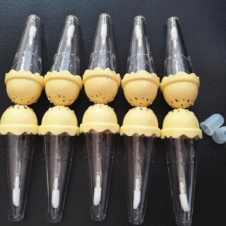 Creative 5ML Ice Cream Lip Gloss Tubes White Empty Lip Gloss Bottle Packing Cosmetic Container Popsicle Lipgloss Tubes Container