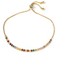 Fashionable Colorful Zircon New Designer Thin Light Bracelet Women for Party