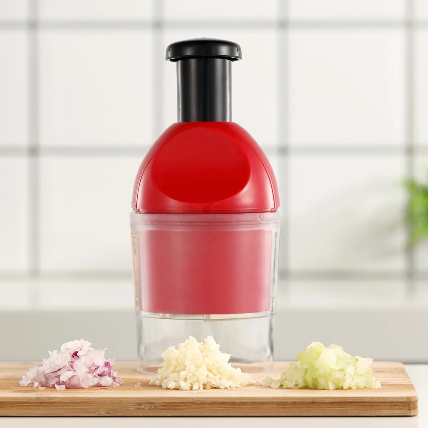 Kitchen Gadget Multifunctional Manual Food Hand Slap Chopper Garlic Press Chopper Slicer Salad Vegetable Onion Speedy Chopper