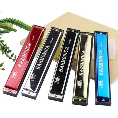 Cheap Price Custom Wind Musical Instrument 24 Holes C Key Chromatic Metal Harmonica for Kids