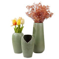 Modern Hydroponic Ceramic Pot Green Glaze High Floor Wholesale Flower Display Vase Dried Flower Arrangement for Home Decoration