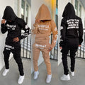 High Quality Manufacturer Custom Winter Tech Fleece Tracksuits for Mens Cotton 3d Puff Print Sweatpants and Hoodie Set Unisex