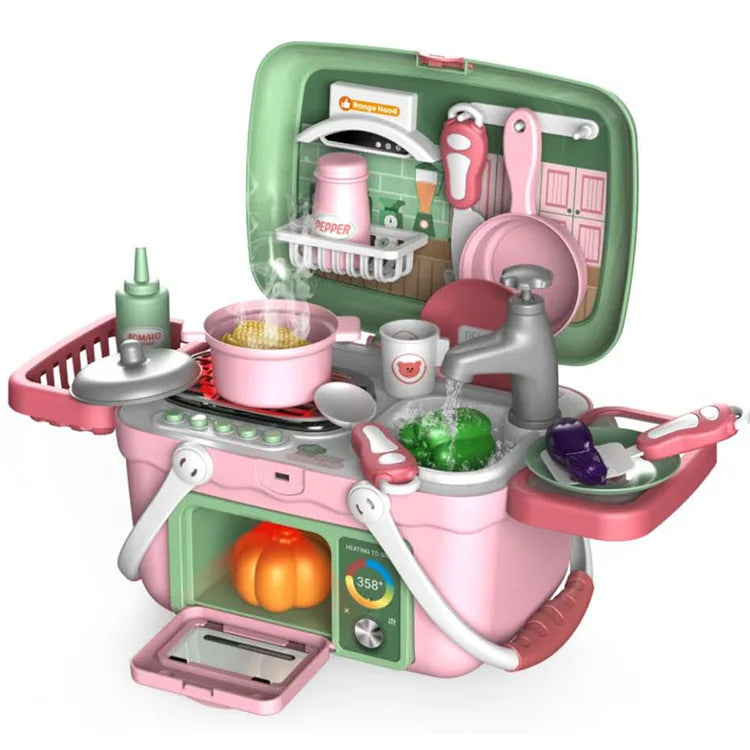 2024 Wholesale Hot Selling Pretend Play Preschool Sets Kids Kitchen Toy DIY BBQ Makeup Handbag Pretend Toys for Kid