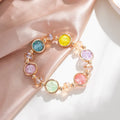Women's Fashion Charm Bracelets Cheap Crystal Glass Beaded Bracelets for Girls