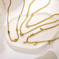 Fashionable Stainless Steel Exquisite Butterfly Charm Necklace 18K Gold Plated Light Luxury Box Chain Colorful Chain Necklace