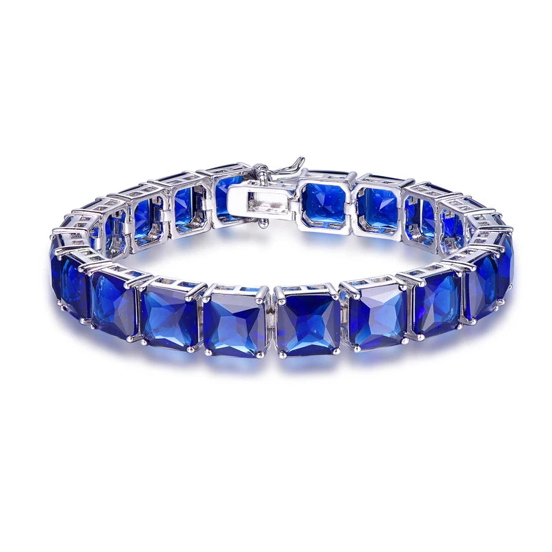 Kirin Tennis Bracelet 3mm Square Cut Tennis Bracelet Clear CZ Stone 925 Silver 18k Gold Plating Women Jewelry