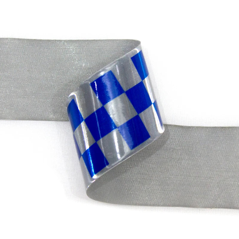 YouGuang Blue Silver Reflective Material Band Reflective PVC Tape Use for Safety Clothing Custom Printed Reflective Strip