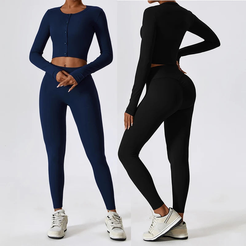 2026 Buttery Soft Breathable Solid Plus Size 5-Piece Women Yoga Workout Set High Waist Leggings with Jacket