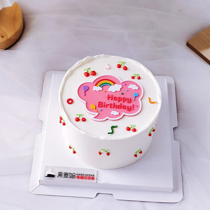 wholesale new rainbow acrylic cake toppers customized cake decoration
