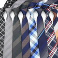 6cm Casual Ties for Men Skinny Tie Fashion Polyester Plaid Strip Necktie Business Slim Shirt Accessories Gift Cravate NO.31-61 MegaBDM