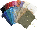 Multiple Sizes Jute Linen Drawstring Bags-Customizable Gift Pouches for Jewelry with Logo Print