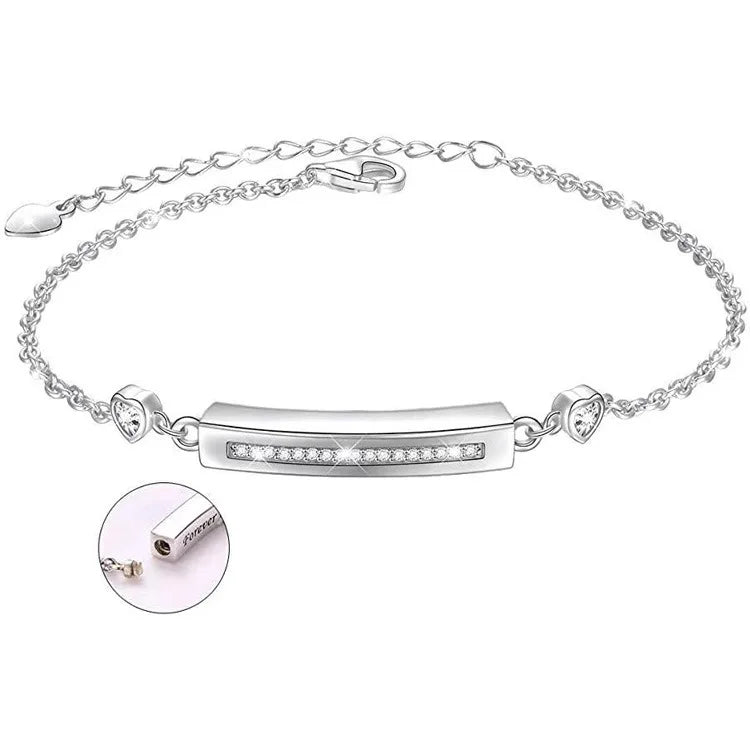 Human Cremation Memorial Gifts for Loss Keepsake Ashes Holder Pulsera De Cremacin Urn Charm Bracelet