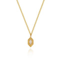 JOOLIM High End Stainless Steel Oval OIive Shape Zirconia Pendant Necklace 18K Gold Plated Jewelry Wholesale Tarnish Free