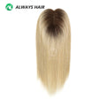 12\" Dark Root 613 Lace Closure Brazilian Human Hair Toupee for Women Small 4.5\"x5\" Hair Topper