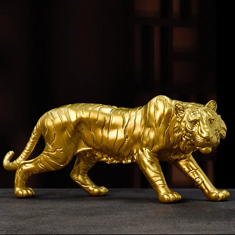 Wholesale American Style Tiger Statue Premium Resin Animal Sculpture for Home Living Room Desktop Decor Premium Resin Mold