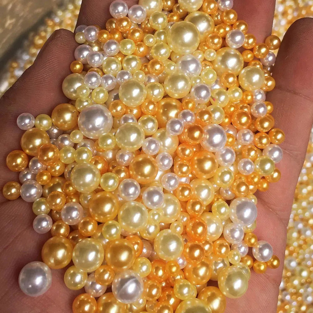 4mm 6mm 10mm Simulated Pearl Bead Mix Color Loose Beads for  Clothes Headwear Shoes Bag Craft DIY Scrapbook Decoration Handcraft