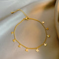 Versatile Gold-Plated Stainless Steel Butterfly Anklet for Women Minimalist Chic Bohemian Foot Jewelry for Spring Summer Fashion