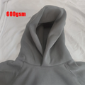 Custom logo Heavyweight 600 Gsm Raglan Sleeve Oversized Men's Hoodies Sweatshirts Blank Plain Plus Size Unisex Thick Hoodie
