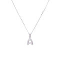Wholesale Fashion Jewelry 925 Silver 26 Letter Alphabetpear with Pearl Bead Necklace for Women