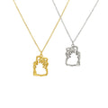 Fashion Jewelry Pendants Irregularly Charms With Chain Sterling Silver 925 18K Gold Plated Jewelry Collares Waterproof Necklace