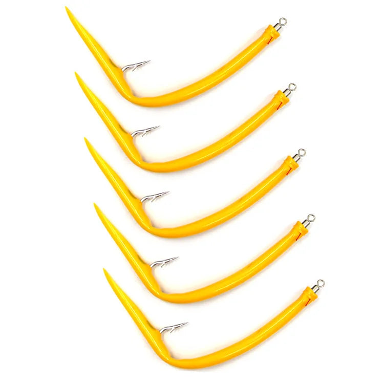 Selco Rubber Tube Stainless Steel Fishing Eel Jig Hook With Colorful Rubber Tube