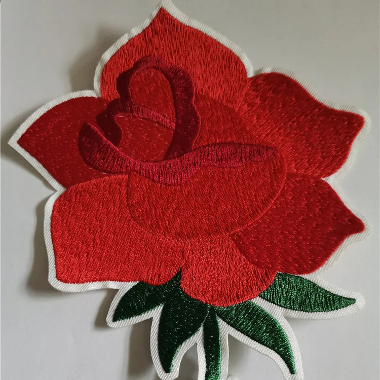 Customized Colorful Pattern 3D Eco-Friendly Washable Iron-On Embroidery Patches with Merrow Border for Garments Bags Shoes