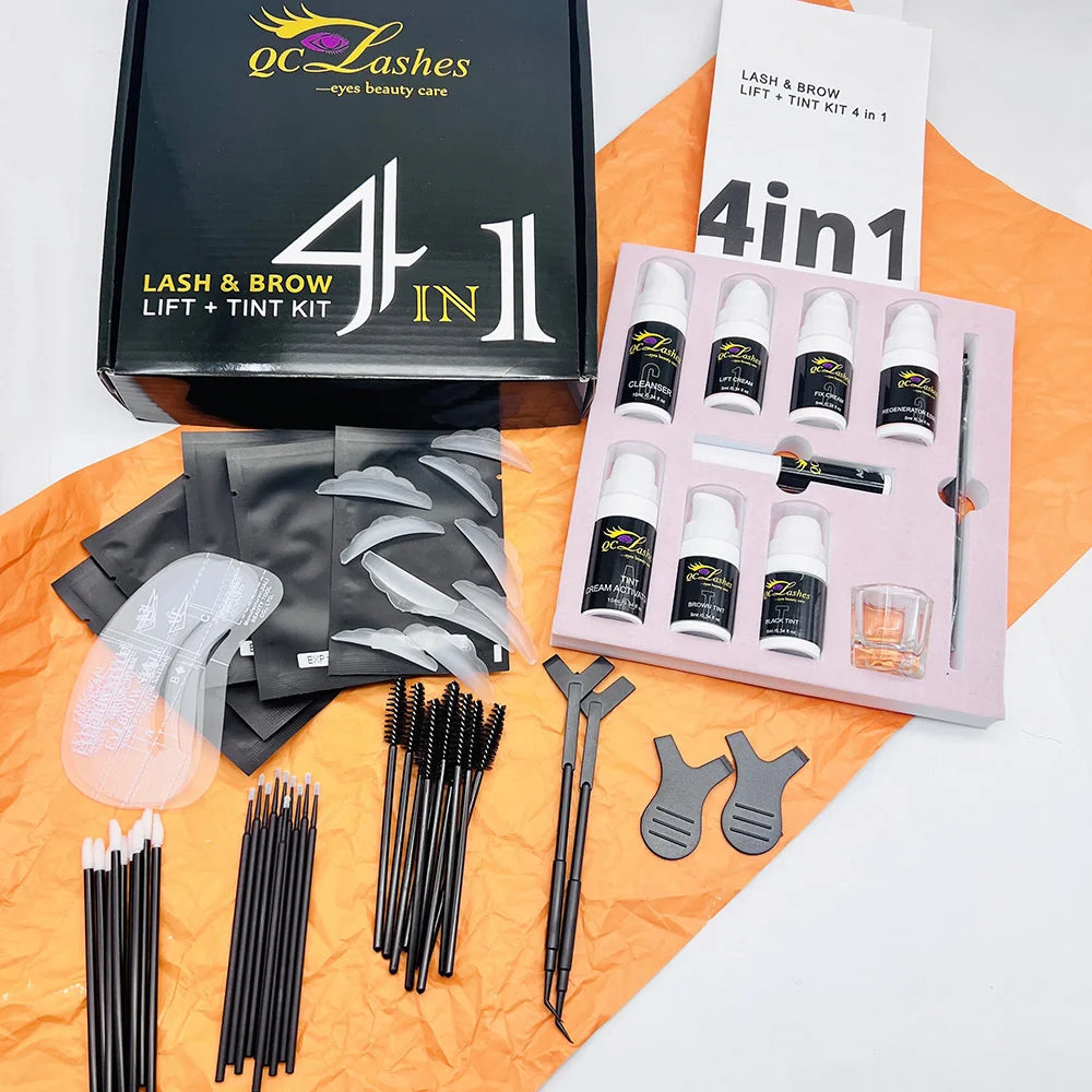Professional Lash Lift and Tint Kit Eyelash Brow Lift and Brow Lamination Cream and Gel Form Eyebrow Perm Tool
