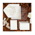 Luxury Gold Foiled Floral Vellum Wrap Jacket Rsvp Elegant Acrylic Card With Envelopes and Wax Seal Wedding Invitations
