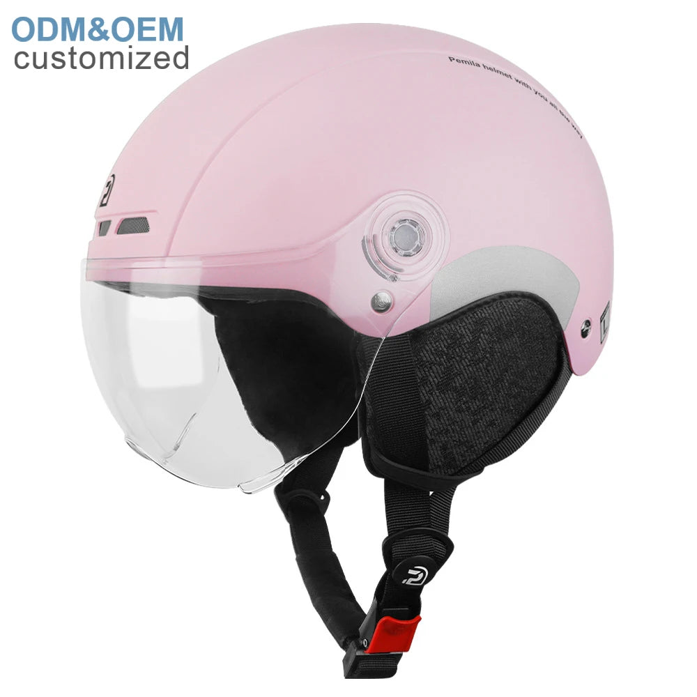 Ready to Ship Retro 3/4 Open Face Motorcycle Helmet Popular Vintage Cruiser Ski Helmets for Winter Riding