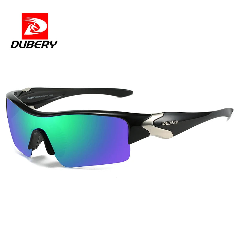 DUBERY 2026 Original Uv400 Eyewear Men's Blue/Red Bicycle/Sports Sunglasses Large Frame PC Similar Baseball Sunglasses 2026