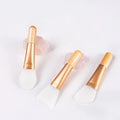 Custom Logo Vegan Short Mini Makeup Brush Wood Silicone Flat Brush with Handle for Face Private Label Brocha Maquillaje