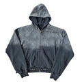 YSJY Streetwear Cotton French Terry Vintage Print Rhinestone Heavyweight Oversized Acid Wash Custom Hoodies
