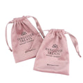 Custom Logo Printed Velvet Drawstring Pen Pencil Storage Gift Bag Soft Velvet Perfume Lip Gloss Makeup Earring Jewelry Pouches