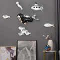 Marine Theme Design Resin Wall Art Sculpture Resin Wall Art Sculpture Abstract Cartoon Diver Wall Decor