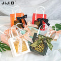 JiJiD Spot Gift Bag With Window Transparent Fresh Flower Gift Bag Packaging With Souvenir Window Tote Bag
