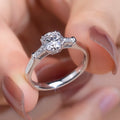 Classic Design MSR-885 Wedding Ring 18K Solid Gold 1.1ct E VS1 Round Brilliant Cut Lab Grown Diamond Ring