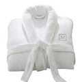 Embroidered Luxury Hotel Waffle Terry Cloth Bath Robe Knee Length Bathrobe for Hotel