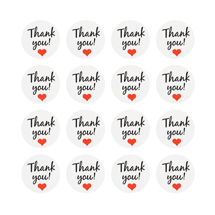 Creative Thank You Bless Self-adhesive Stickers Baking Stickers Sealing Stickers 12 Pieces
