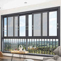 Slide Smoothly Design Simple Style Hurricane Impact Window Soundproof Double Pane Glass Aluminium Sliding Window