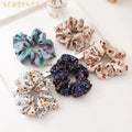 Hot Sale Korea Fashion Broken Flower Dot Printing Elastic Hair Scrunchies Female Custom Scrunchies Hair Accessories