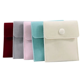 2026 New Cheap Good Price Custom logo Wholesale Flat Small Velvet Nice Jewelry Storage Farib Jewelry Bag Pouch