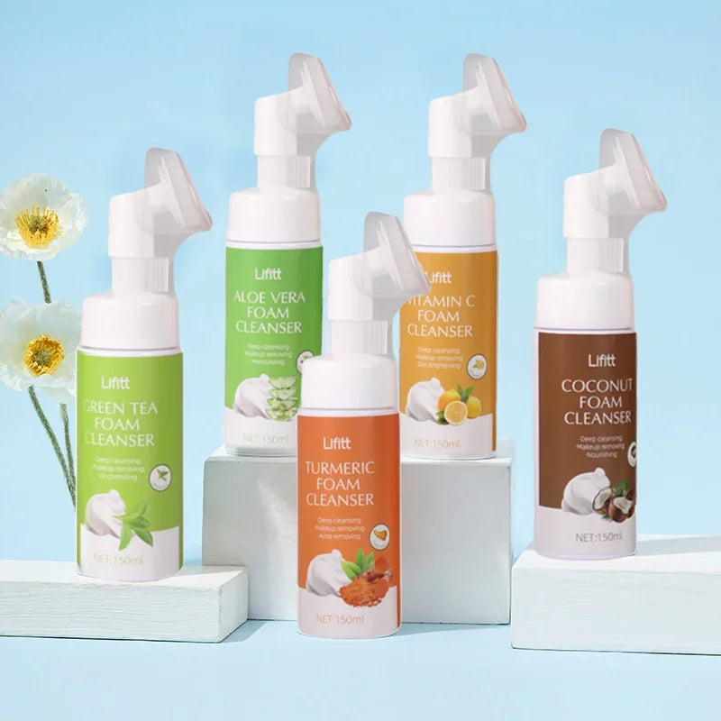 Acne Skin Facial Cleanser Organic Private Label Vitamin C Hyaluronic Acid Hyaluronic Acid Cleansing Mousse Face Wash